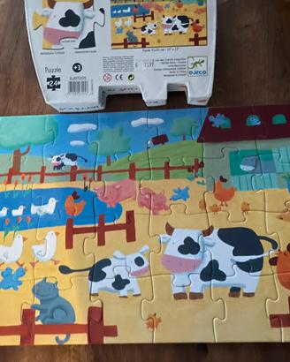 Puzzle 24 pezxi animali fattoria +3 anni
