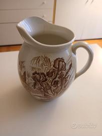 brocca inglese in ceramica beige fine 1800