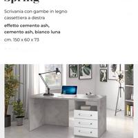 Scrivania Spring + Mensola