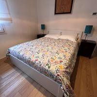 Letto matrimoniale songesand con doghe e materasso