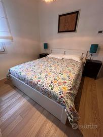 Letto matrimoniale songesand con doghe e materasso