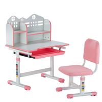 Set Scrivania e Sedia per Bambini Regolabile Rosa