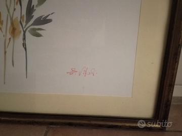 Quadro floreale Enzo Vitali 54x72 cm con cornice