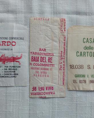 3 Buste Pubblicità A. 70 Venezia, Sanremo, Albenga