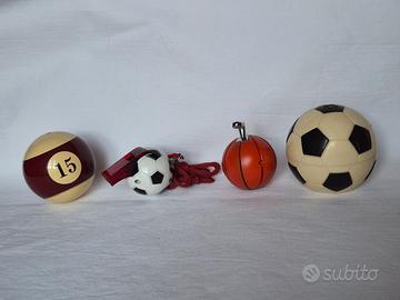 4 ACCENDINI VINTAGE A FORMA DI PALLA SPORT VARI – 