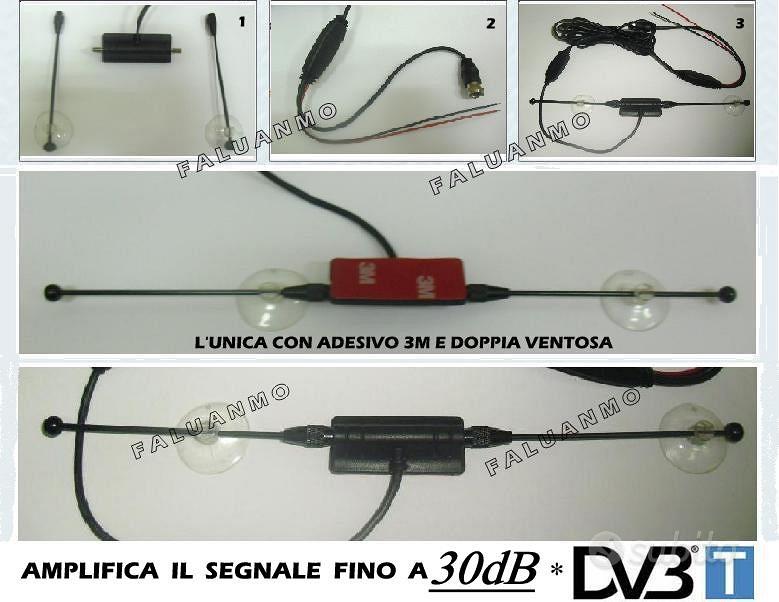 ANT-001 - dme - autoradiopc - Antenna TV digitale terrestre DVB-T passiva  Magnetica 2,5dB 12V per auto SMA