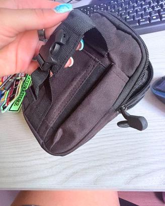 Marsupio tattico EDC con sistema MOLLE – Nero