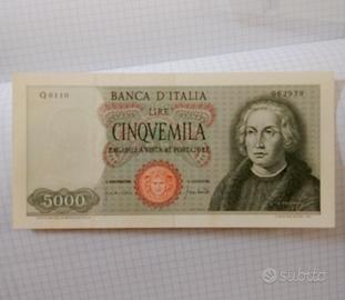 Bella 5000 Mila lire Colombo 1 caravella 