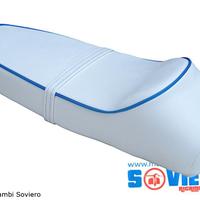 Sella Bianca Sport Con Bordino Azzurro Vespa