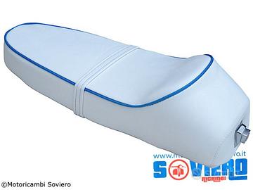 Sella Bianca Sport Con Bordino Azzurro Vespa