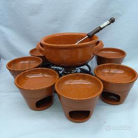 SET BAGNACOADA PZ 6 + FORNELLO+PENTOLA +MESTOLO