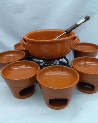 SET BAGNACOADA PZ 6 + FORNELLO+PENTOLA +MESTOLO