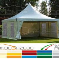 Gazebo mod. Plus 4x4 mt bianco telo garanzia 5anni