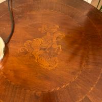 Lampada Ottaviani con tavolinetto anticato