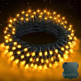 Luci NATALE LED batteria 5m, 50 LED, bianco caldo