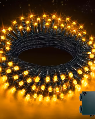 Luci NATALE LED batteria 5m, 50 LED, bianco caldo