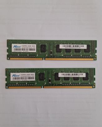 Ram DDR3 2Gb x2 (tot. 4Gb)