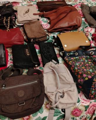 20 borse da donna e 4 portafogli in pelle