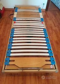 Letto singolo motorizzato+materasso 