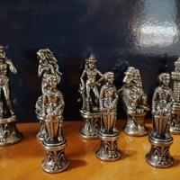Scacchi metallo placcato oro/argento Michelangelo