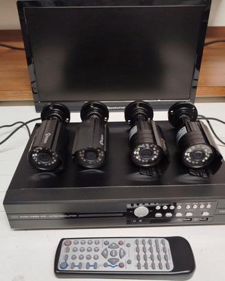 KIT Videosorveglianza Dvr + Telecamere + monitor