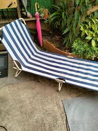 Lettino prendisole pieghevole struttura in allumi