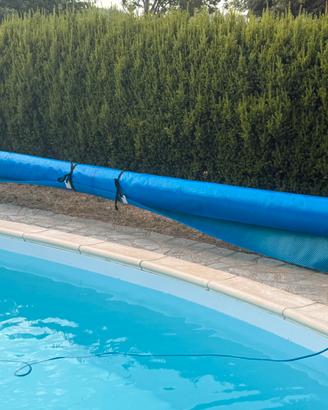 Telo copri/risclada piscina e avvolgitore incluso