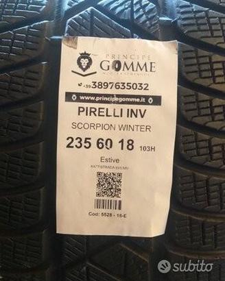 2 gomme 235 60 18 pirelli inv a5528