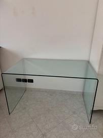 Scrivania vetro temperato 125x70 cm