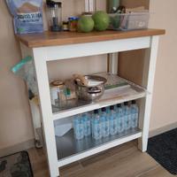 CARRELLO IKEA LEGNO E ACCIAIO