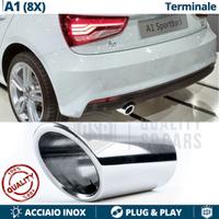 TERMINALE di Scarico AUDI A1 Acciaio INOX Cromato