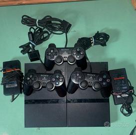 Lotto 2x PS2 Slim + 3 Joystick + alimentatori