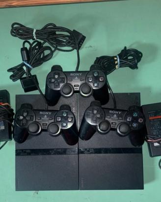Lotto 2x PS2 Slim + 3 Joystick + alimentatori