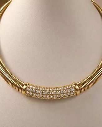 Autentico Collier pavé anni '80 marchio Swarovski