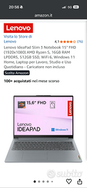 Lenovo IdeaPad Slim 3 15,6” – NUOVO, mai usato