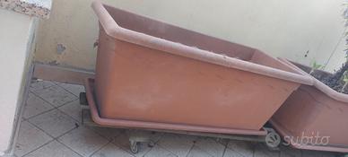 Fioriera 100x40x40cm con sottovaso