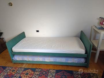 Letto Flou singolo con secondo sovrapposto