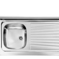 lavello d'appoggio una vasca sinistra 