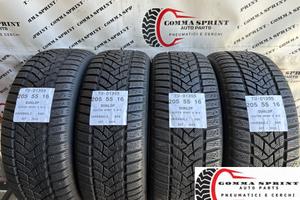 4 PNEUMATICI 205/55 R16 DUNLOP INVERNALI KM0