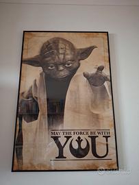 Poster di Yoda in cornice di vetro
