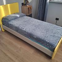 Letto singolo con rete a doghe 80 x 190 cm