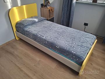 Letto singolo con rete a doghe 80 x 190 cm