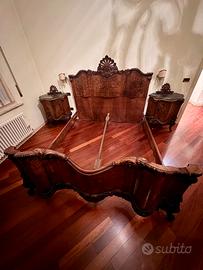 Camera da letto completa stile barocco con marmo