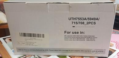2 toner laser neri per HP e CANON