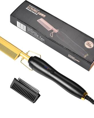Pettine Caldo Elettrico 2 in 1, Piastra Capelli co
