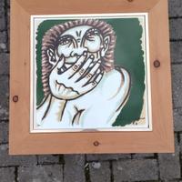 Quadro in ceramica Giuseppe Migneco