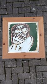 Quadro in ceramica Giuseppe Migneco