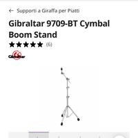 Asta piatto Gibraltar 9709-BT Cymbal Boom Stand