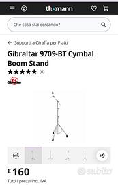 Asta piatto Gibraltar 9709-BT Cymbal Boom Stand