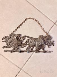 Appendiabiti da parete in ottone